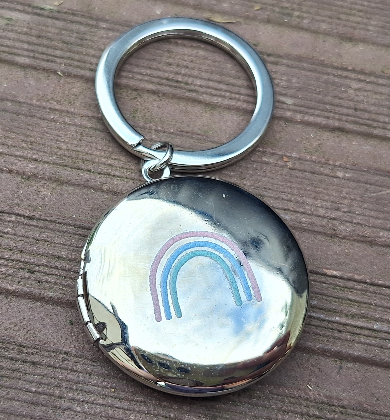 Porte-clés médaillon photo